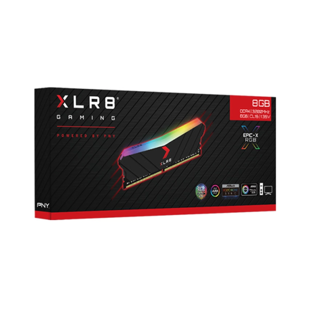 Ram PNY XLR8 RGB 8GB | 1 x 8GB, DDR4, 3200MHz (MD8GD4320016XRGB)